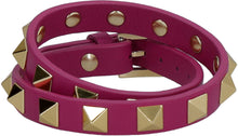 Load image into Gallery viewer, Valentino Garavani - Rockstud leather double-wrap bracelet
