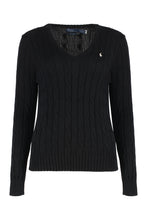 Load image into Gallery viewer, Cotton V-neck sweater
