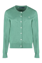 Load image into Gallery viewer, Logo detail cotton cardigan
