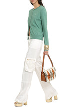 Load image into Gallery viewer, Logo detail cotton cardigan
