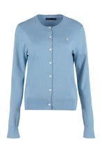 Load image into Gallery viewer, Logo detail cotton cardigan
