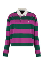 Load image into Gallery viewer, Long sleeve cotton polo shirt
