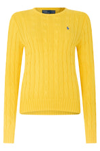 Load image into Gallery viewer, Crew neck sweater in cotton with braids
