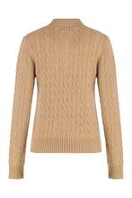 Load image into Gallery viewer, Knit polo with cable knit design
