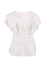 Carica l'immagine nel visualizzatore di Gallery, Blusa Madrana in cotone con volant
