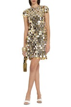 Load image into Gallery viewer, Metallic sequin mini-dress
