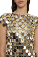 Load image into Gallery viewer, Metallic sequin mini-dress
