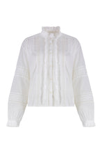 Carica l'immagine nel visualizzatore di Gallery, Blusa Valda in cotone con ruches
