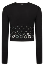 Carica l'immagine nel visualizzatore di Gallery, Crop top a maniche lunghe
