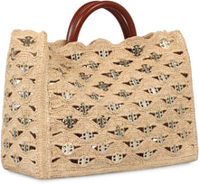 Load image into Gallery viewer, Raffia tote bag

