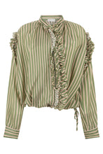 Load image into Gallery viewer, Striped blouse with ruffles
