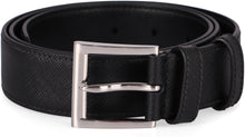 Load image into Gallery viewer, Leather belt with metal buckle
