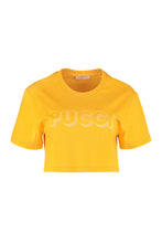 Carica l'immagine nel visualizzatore di Gallery, T-shirt crop con logo
