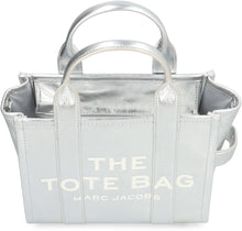 Load image into Gallery viewer, The small metallic leather tote bag
