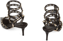 Load image into Gallery viewer, Rockstud leather pointy-toe slingback
