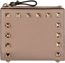 Load image into Gallery viewer, Valentino Garavani - Rockstud small leather flap-over wallet
