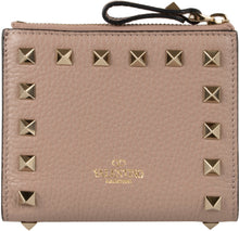 Load image into Gallery viewer, Valentino Garavani - Rockstud small leather flap-over wallet
