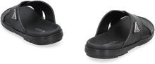 Load image into Gallery viewer, Leather slides with logo
