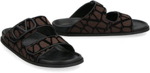 Load image into Gallery viewer, Valentino Garavani - Vlogo leather and fabric slides
