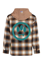 Carica l'immagine nel visualizzatore di Gallery, Camicia a quadri con cappuccio in felpa
