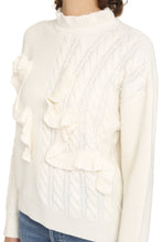 Load image into Gallery viewer, Frilled wool-blend sweater
