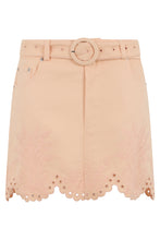 Load image into Gallery viewer, Short denim skirt with perforations

