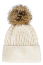 Load image into Gallery viewer, Knitted wool beanie with pom-pom
