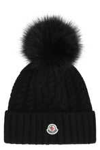 Carica l'immagine nel visualizzatore di Gallery, Cappello in lana tricot con pom-pon
