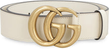 Load image into Gallery viewer, Leather belt with interlocking G buckle
