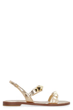 Carica l'immagine nel visualizzatore di Gallery, Sandali flat Wren in pelle metallizzata
