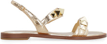 Carica l'immagine nel visualizzatore di Gallery, Sandali flat Wren in pelle metallizzata
