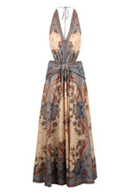 Carica l'immagine nel visualizzatore di Gallery, Maxi abito The Ascension Plunge Halter in cotone
