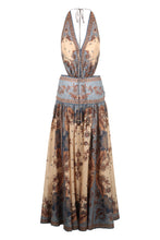 Carica l'immagine nel visualizzatore di Gallery, Maxi abito The Ascension Plunge Halter in cotone
