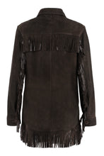Load image into Gallery viewer, Leather fringed jacket
