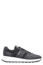 Load image into Gallery viewer, Leather and fabric low-top sneakers
