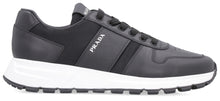 Load image into Gallery viewer, Leather and fabric low-top sneakers
