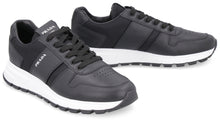 Load image into Gallery viewer, Leather and fabric low-top sneakers
