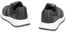 Load image into Gallery viewer, Leather and fabric low-top sneakers
