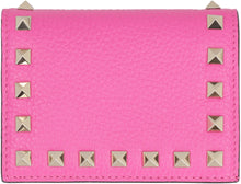 Load image into Gallery viewer, Valentino Garavani - Rockstud small leather flap-over wallet
