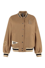 Load image into Gallery viewer, Wool bomber jacket with patch
