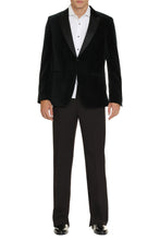 Load image into Gallery viewer, Single-breasted velvet jacket
