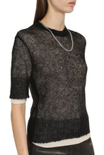 Carica l'immagine nel visualizzatore di Gallery, Pullover girocollo in misto mohair
