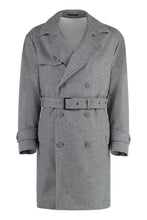 Load image into Gallery viewer, Flannel trench coat
