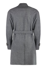 Load image into Gallery viewer, Flannel trench coat
