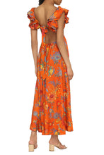 Carica l&#39;immagine nel visualizzatore di Gallery, Abito Ginger Frill in seta stampata
