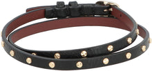 Carica l'immagine nel visualizzatore di Gallery, Bracciale in pelle con pendente logato e teschio
