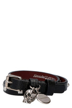 Carica l'immagine nel visualizzatore di Gallery, Bracciale in pelle con medaglione e teschio
