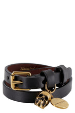Carica l'immagine nel visualizzatore di Gallery, Bracciale doppio giro in pelle con pendente Skull

