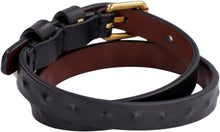 Carica l'immagine nel visualizzatore di Gallery, Bracciale in pelle con medaglione e teschio
