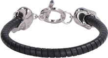 Carica l'immagine nel visualizzatore di Gallery, Bracciale Skull in pelle
